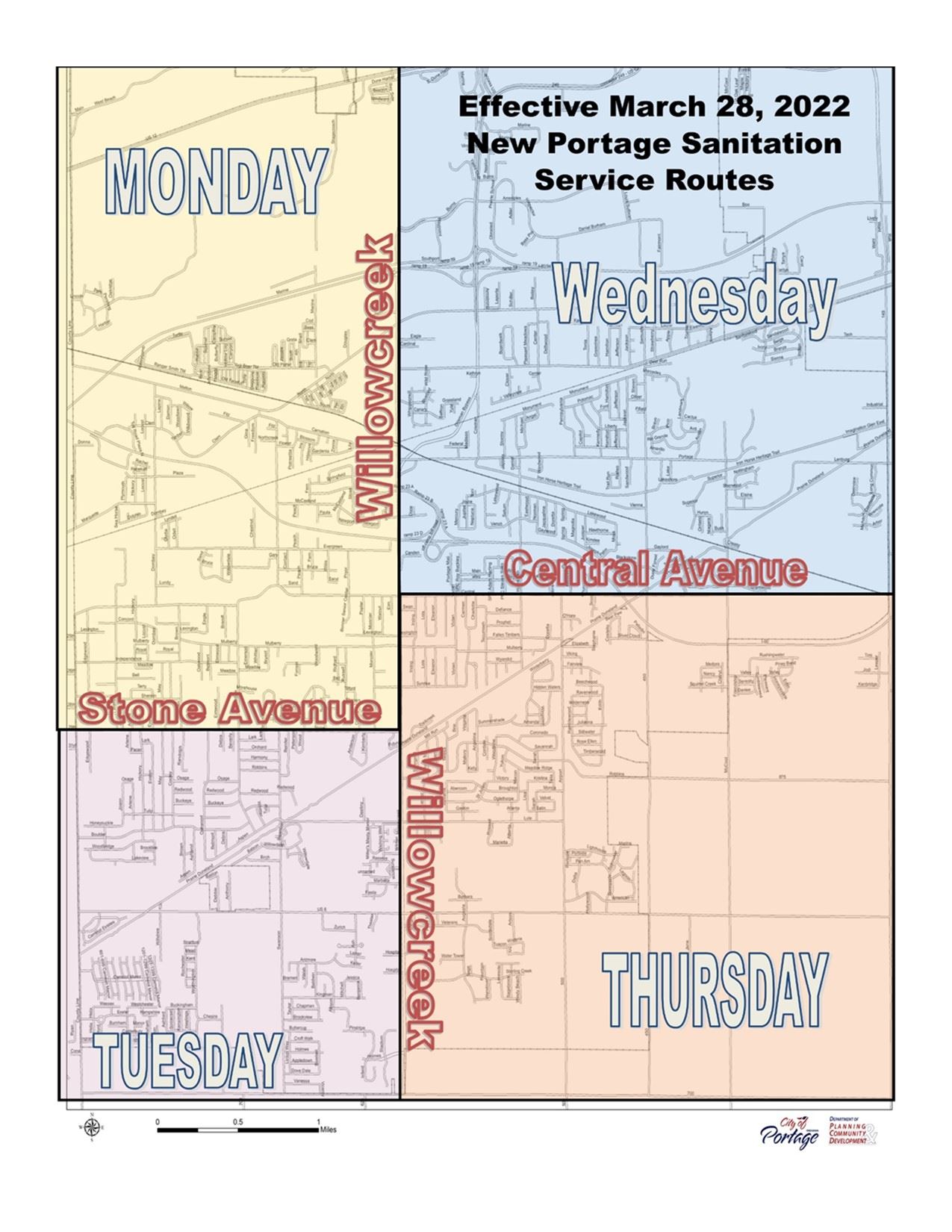 New Trash Route Map 2022