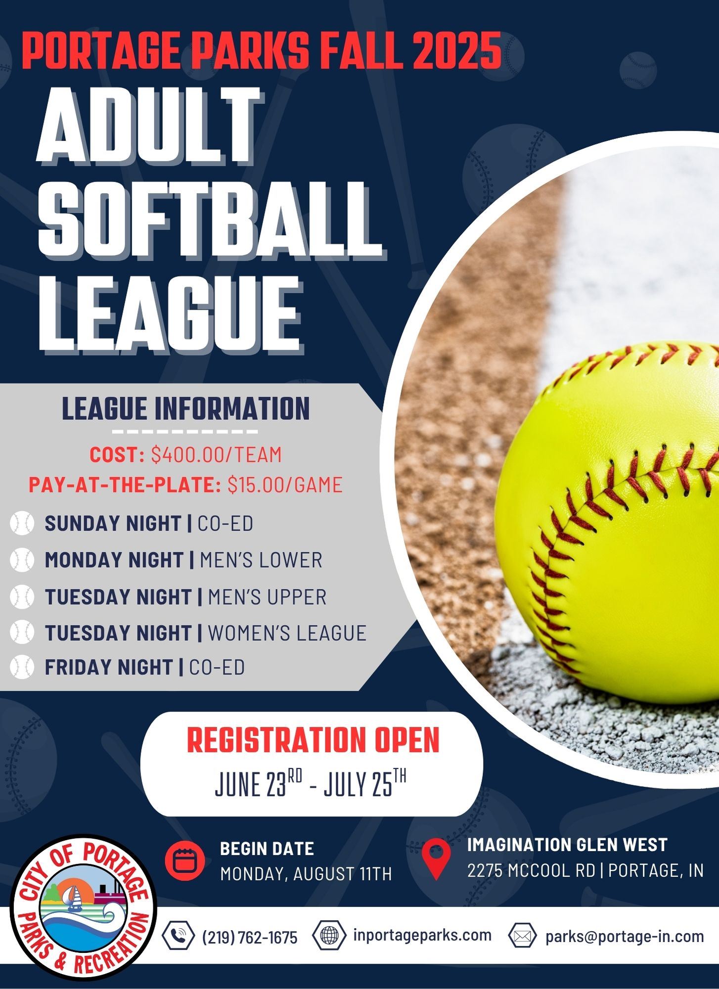 2025 Fall Softball Flyer 2